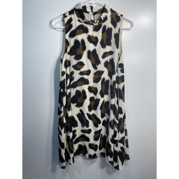 let them eat cake womens dress size small sleeveless tank top animal print - Picture 1 of 6